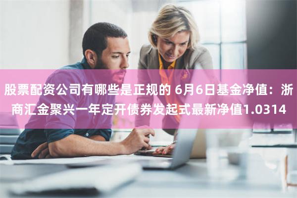 股票配资公司有哪些是正规的 6月6日基金净值：浙商汇金聚兴一年定开债券发起式最新净值1.0314