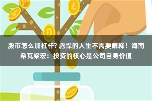 股市怎么加杠杆? 彪悍的人生不需要解释！海南希瓦梁宏：投资的核心是公司自身价值