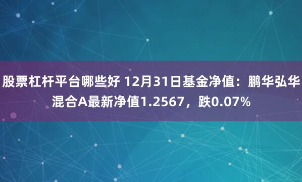 股票杠杆平台哪些好 12月31日基金净值：鹏华弘华混合A最新净值1.2567，跌0.07%