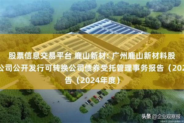 股票信息交易平台 鹿山新材: 广州鹿山新材料股份有限公司公开发行可转换公司债券受托管理事务报告（2024年度）